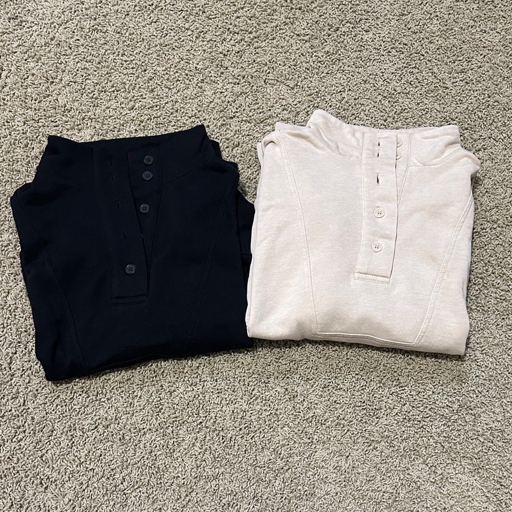 Time and Tru Women's Sweatshirt Duo in Black and Cream